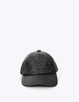 Stitched cap with mini studded detail