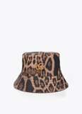 Combined bucket in animal print and faux leather