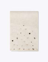 Knitted scarf with pearls and crystals