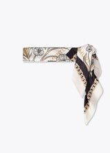 Tigers and flowers scarf 90x90cm