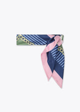 LC blue animal scarf 90x90cm