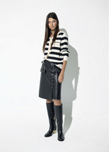 Midi studded effect skirt