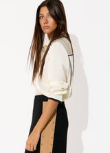 Contrast side midi skirt
