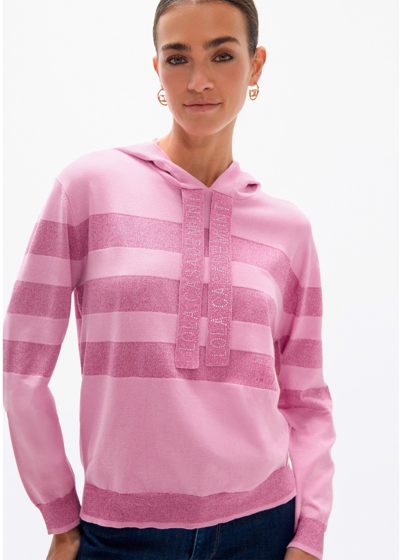 Striped hoodie sweater
