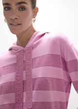 Striped hoodie sweater