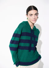 Striped hoodie sweater