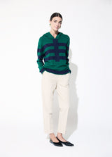 Striped hoodie sweater