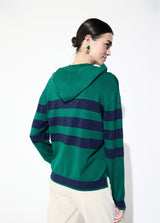 Striped hoodie sweater