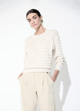 Metallic ball sweater