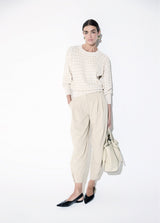 Metallic ball sweater