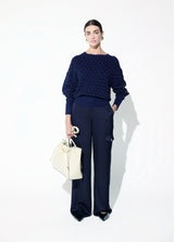 Metallic ball sweater