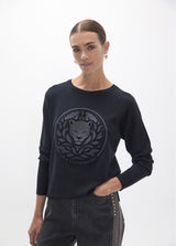 Embossed donut sweater
