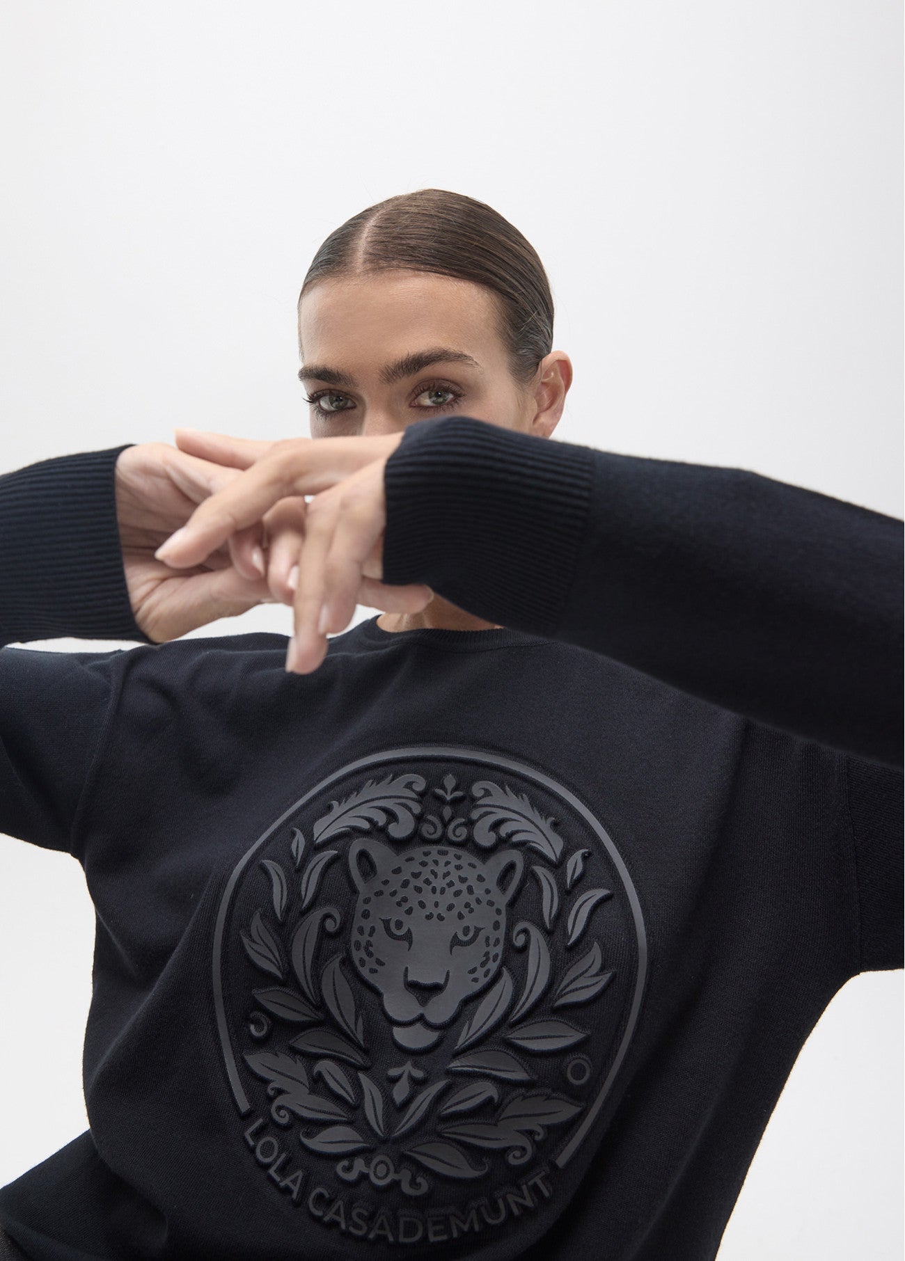 Embossed donut sweater