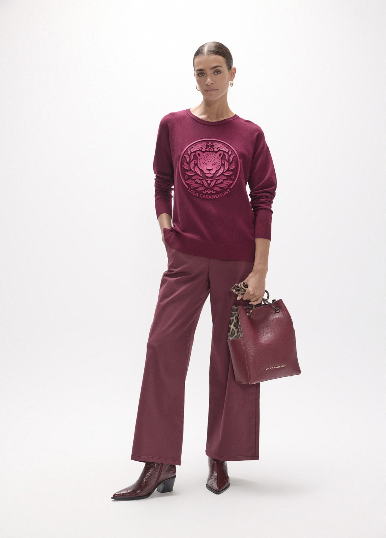 Embossed donut sweater