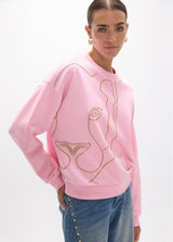 Golden crystals animal face sweatshirt