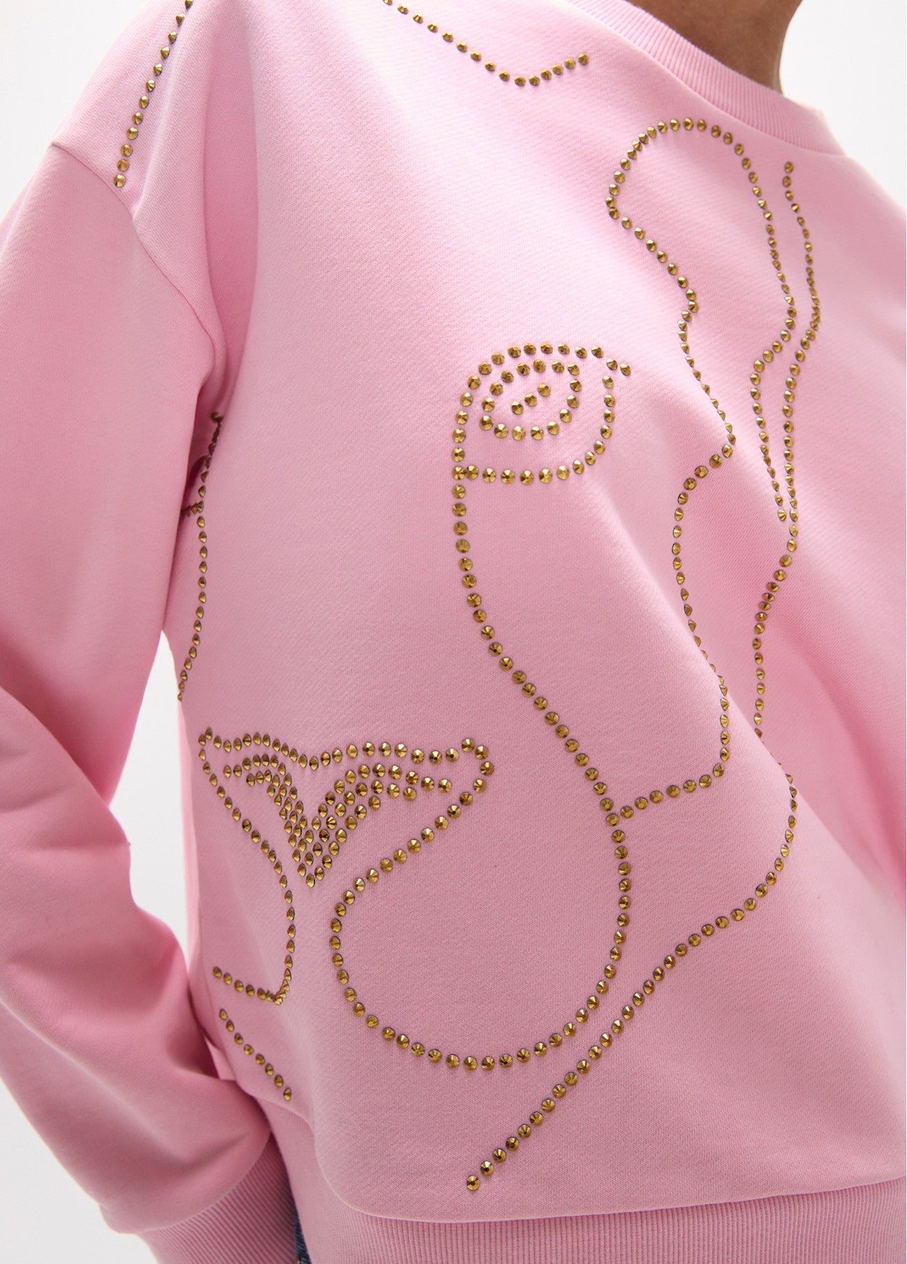 Golden crystals animal face sweatshirt