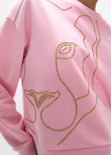 Golden crystals animal face sweatshirt