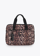 Nylon computer case with animal print