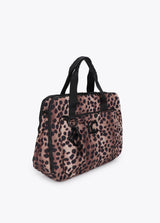 Nylon computer case with animal print
