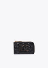 Padded card holder with double stitching and tubular handle