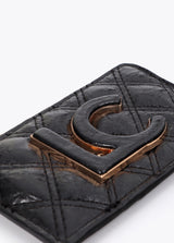 Padded card holder with double stitching and tubular handle