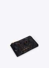 Padded card holder with double stitching and tubular handle