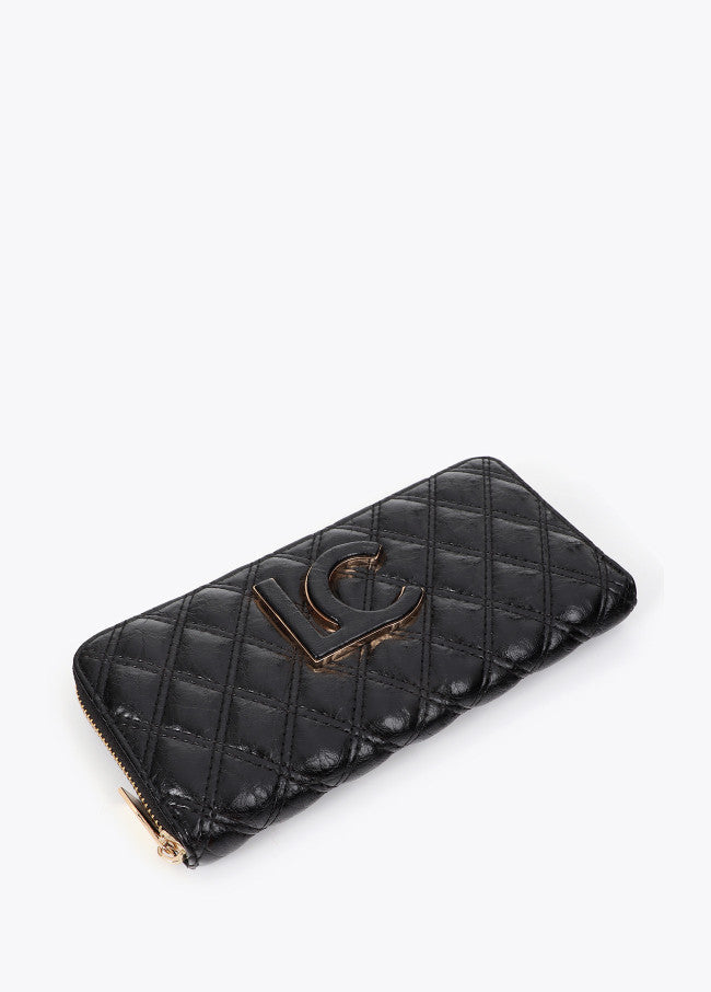 Padded wallet with double stitching and tubular puller