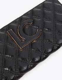 Padded phone case with double stitching and tubular handle
