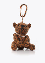 Woven leopard doll keychain