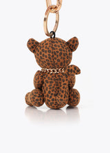 Woven leopard doll keychain