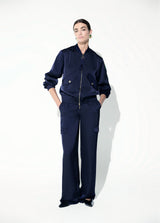 Satin cargo pants