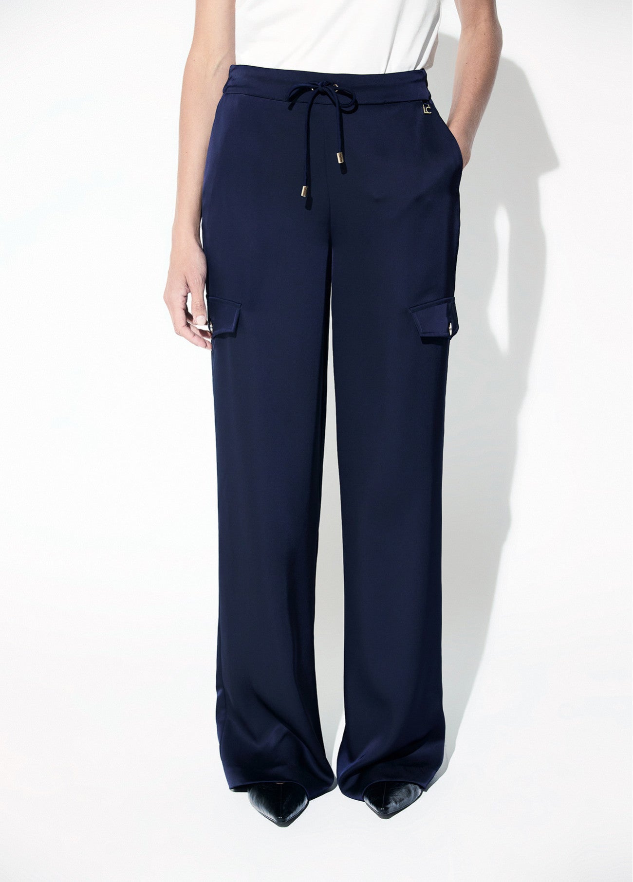 Satin cargo pants