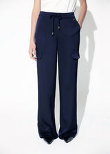 Satin cargo pants