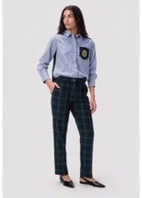 Barcelona plaid silhouette trousers