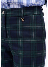 Barcelona plaid silhouette trousers