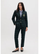 Barcelona plaid silhouette trousers