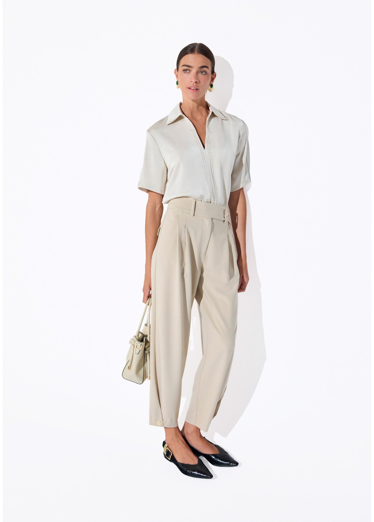 Double pleated ball pants