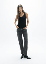 Chain sleeveless top
