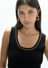 Chain sleeveless top
