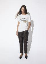 Basic crewneck t-shirt, with positioned graphic on the front:   maison