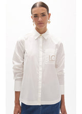 Poplin shirt with regular silhouette