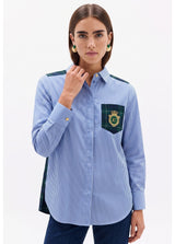 Tartan striped combo shirt