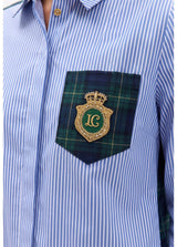 Tartan striped combo shirt