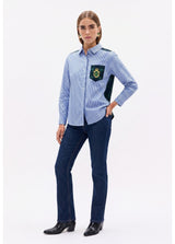 Tartan striped combo shirt
