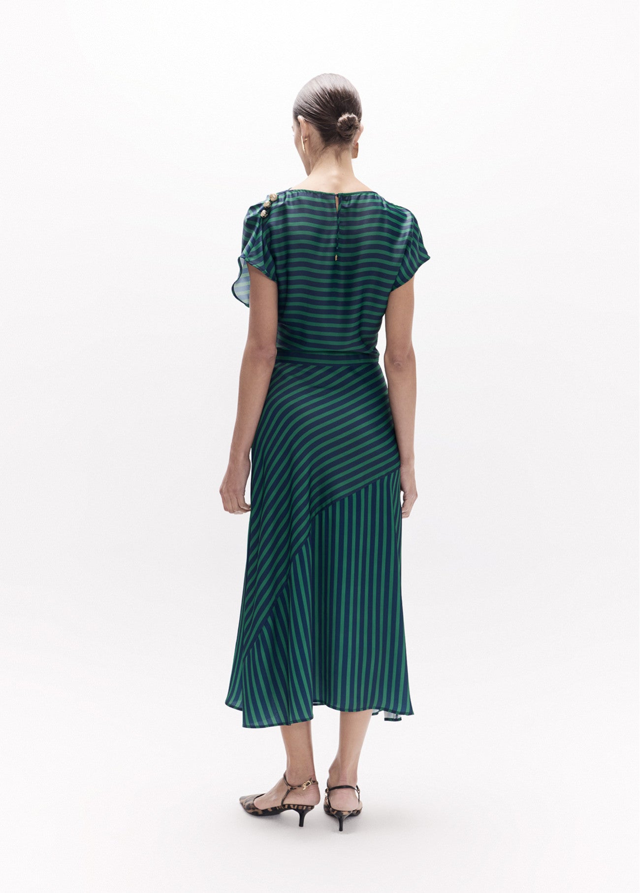 Long dress s/m two-tone stripes