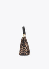 Crossbody bag with chain detail and leopard logo