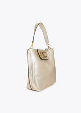 Shopper with chain detail and leopard logo