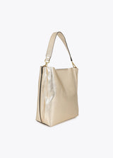 Shopper with chain detail and leopard logo