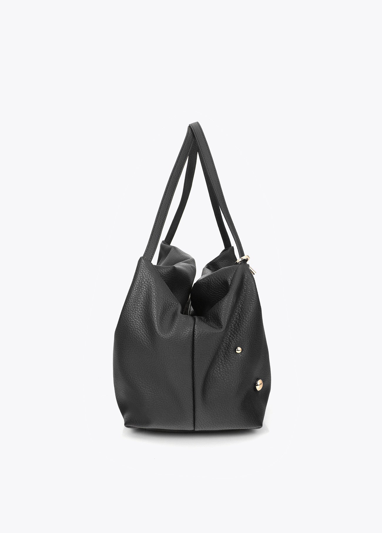 Multi-studded leather effect shopper