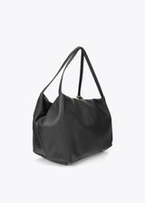Multi-studded leather effect shopper